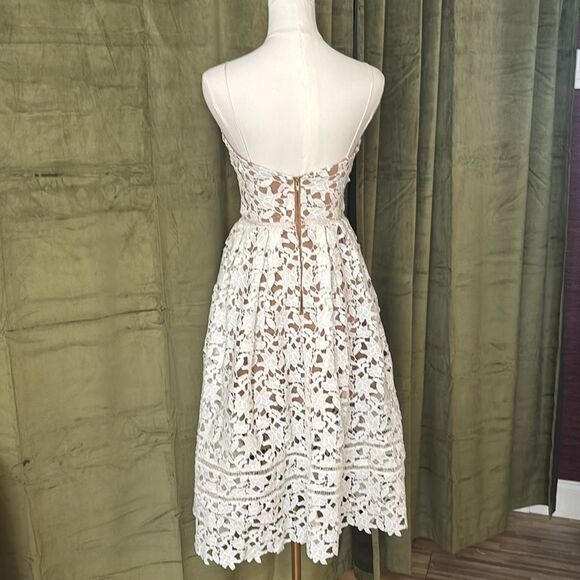 Self-Portrait Elegant White Lace Midi Dress, US2 - Picture 10 of 16